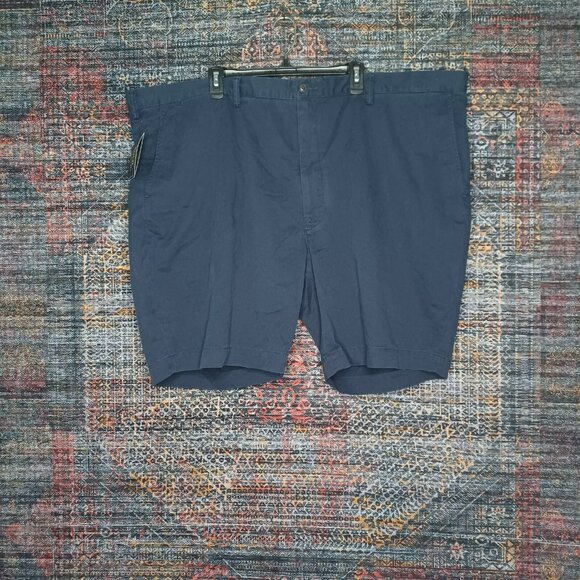 POLO Ralph Lauren mens solid navy stretch Classic chino shorts 54B BIG NWT - Picture 1 of 9